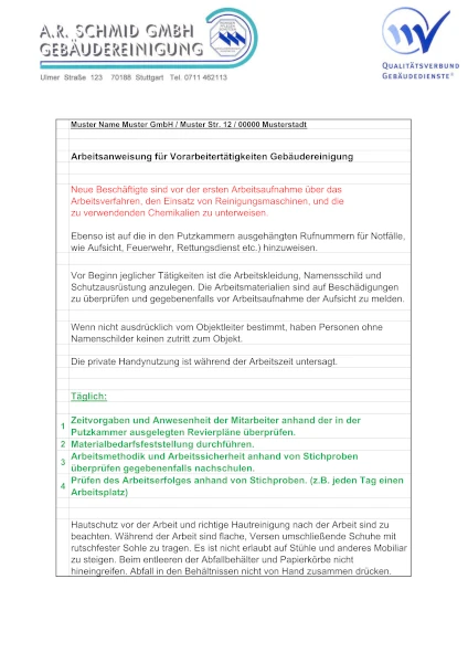 Qualität Schulung Vorarbeiter